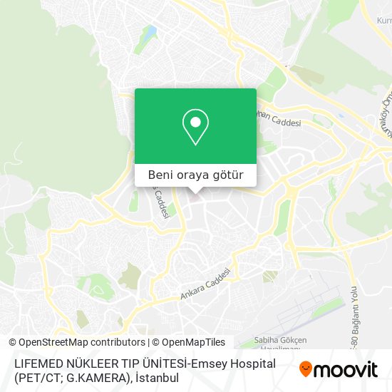 LIFEMED NÜKLEER TIP ÜNİTESİ-Emsey Hospital (PET / CT; G.KAMERA) harita