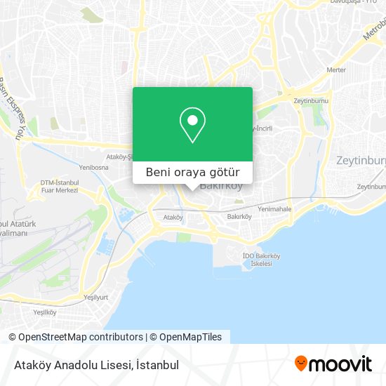 Ataköy Anadolu Lisesi harita