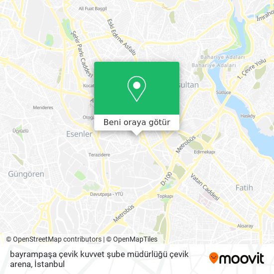 bayrampaşa çevik kuvvet şube müdürlüğü çevik arena harita