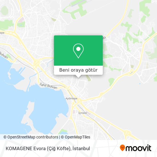 KOMAGENE Evora (Çiğ Köfte) harita