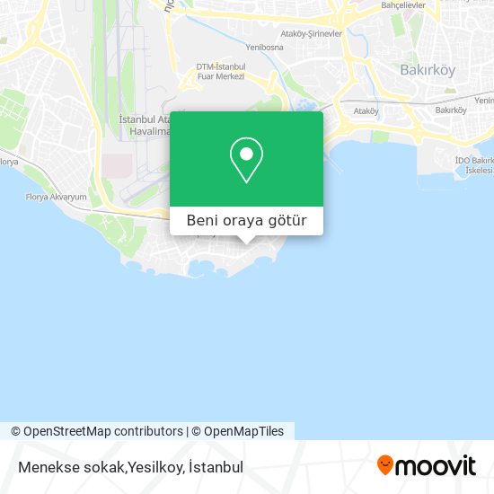 Menekse sokak,Yesilkoy harita