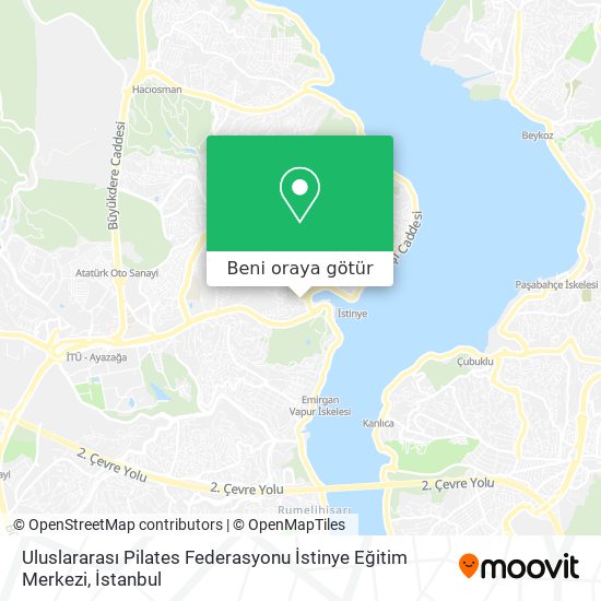 Uluslararası Pilates Federasyonu İstinye Eğitim Merkezi harita