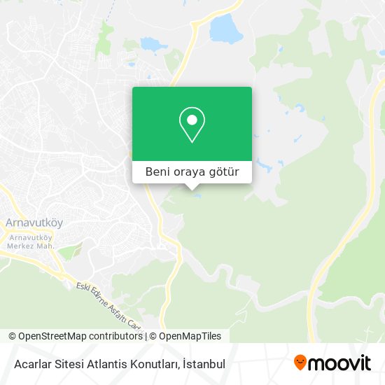 Acarlar Sitesi Atlantis Konutları harita