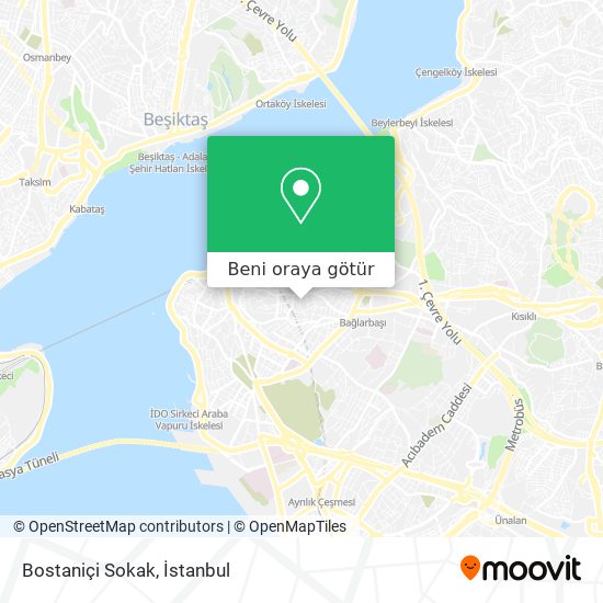 Bostaniçi Sokak harita
