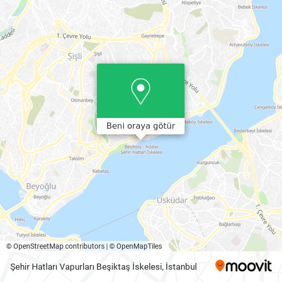 Şehir Hatları Vapurları Beşiktaş İskelesi harita