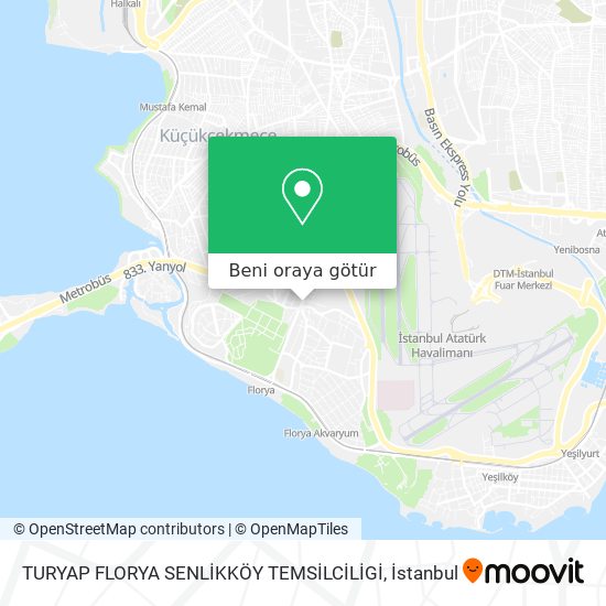 TURYAP FLORYA SENLİKKÖY TEMSİLCİLİGİ harita