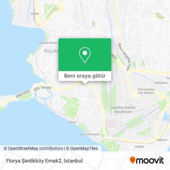 Florya Şenlikköy Emek2 harita