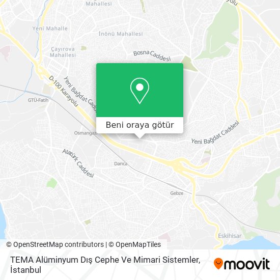 TEMA Alüminyum Dış Cephe Ve Mimari Sistemler harita
