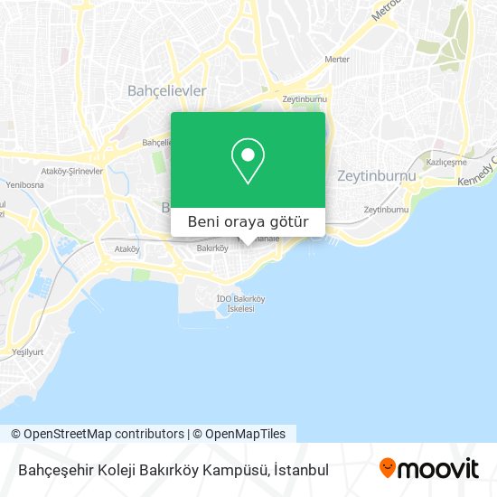 Bahçeşehir Koleji Bakırköy Kampüsü harita