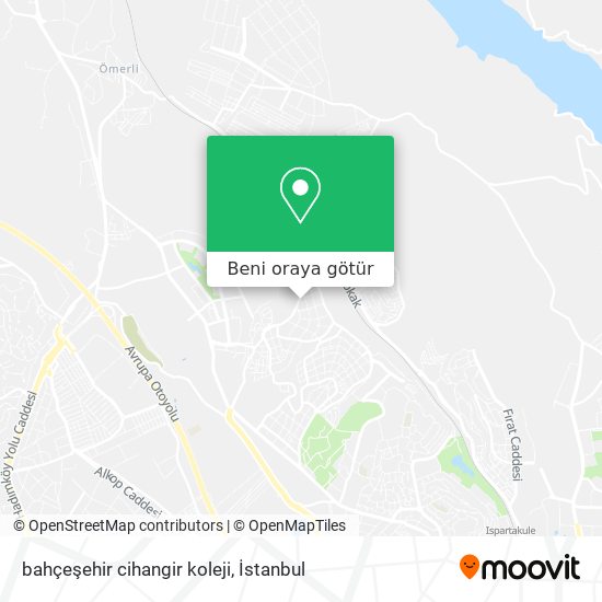 bahçeşehir cihangir koleji harita