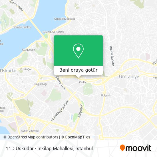 11D Üsküdar - İnkilap Mahallesi harita