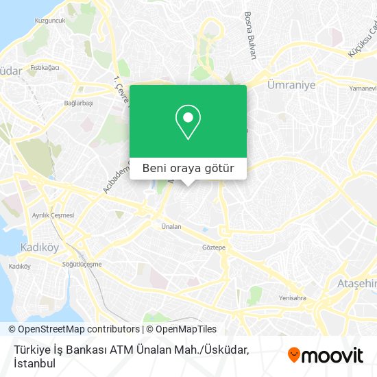 Türkiye İş Bankası ATM Ünalan Mah. / Üsküdar harita