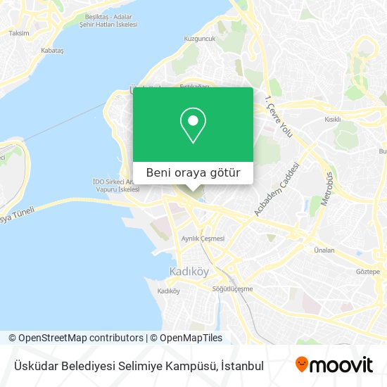 Üsküdar Belediyesi Selimiye Kampüsü harita
