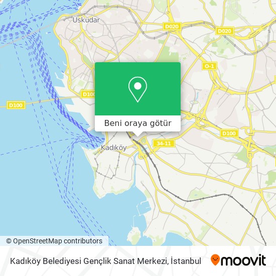 Kadıköy Belediyesi Gençlik Sanat Merkezi harita