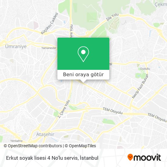 Erkut soyak lisesi 4 No'lu servis harita