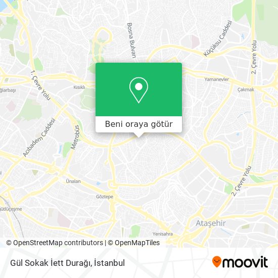 Gül Sokak İett Durağı harita