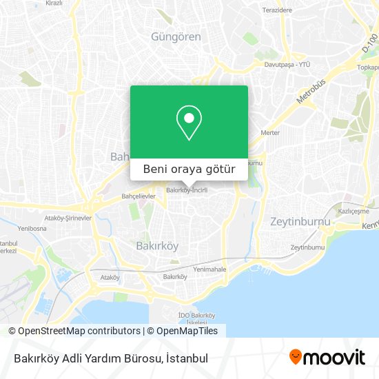 Bakırköy Adli Yardım Bürosu harita