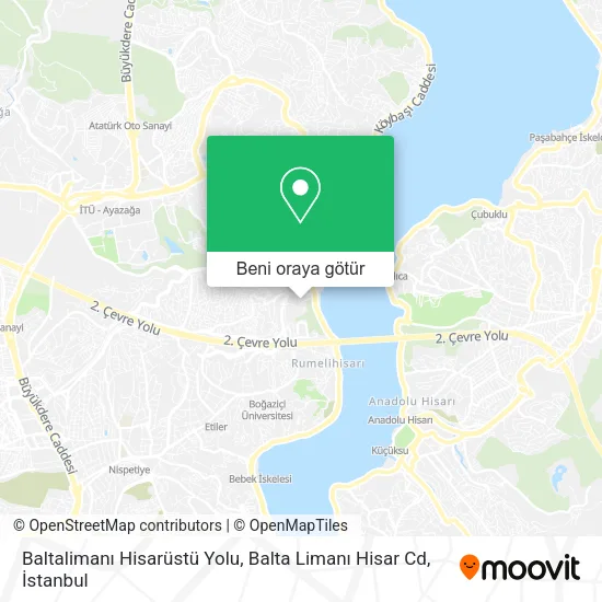 Baltalimanı Hisarüstü Yolu, Balta Limanı Hisar Cd harita