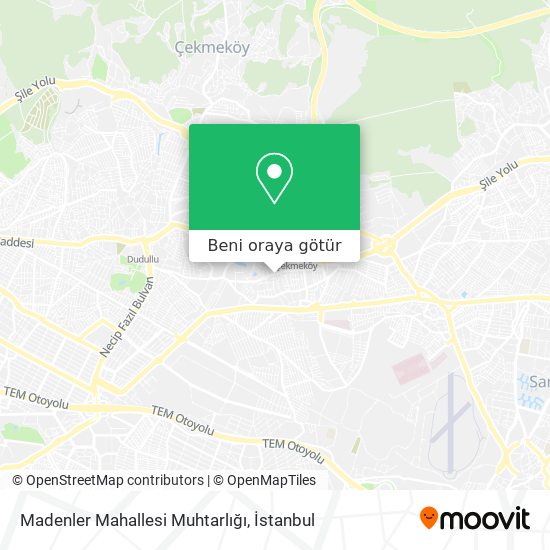 Madenler Mahallesi Muhtarlığı harita