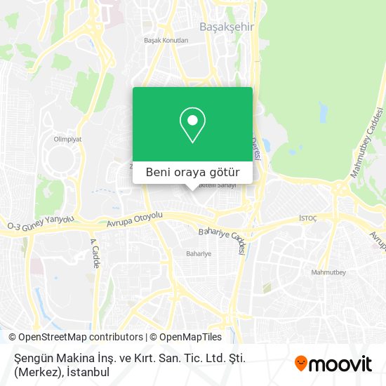Şengün Makina İnş. ve Kırt. San. Tic. Ltd. Şti. (Merkez) harita