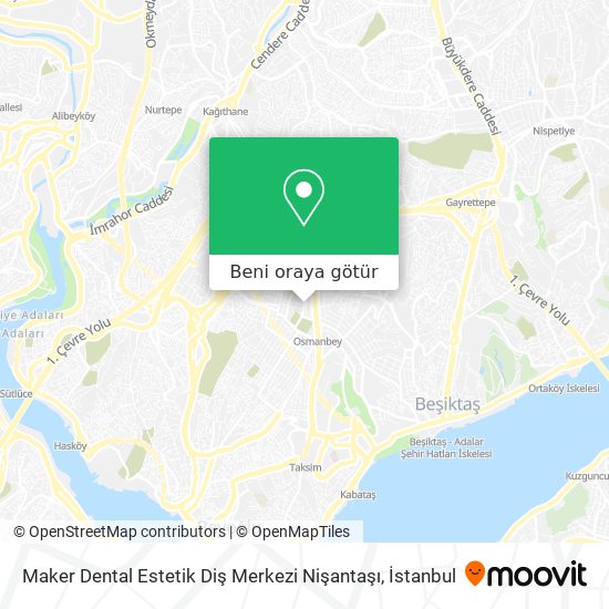 Maker Dental Estetik Diş Merkezi Nişantaşı harita