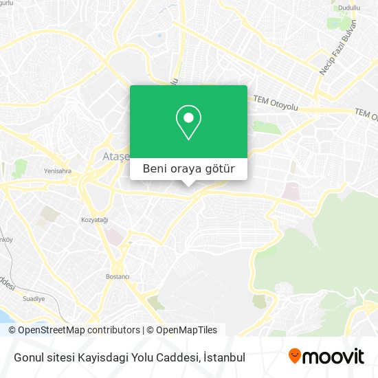 Gonul sitesi Kayisdagi Yolu Caddesi harita