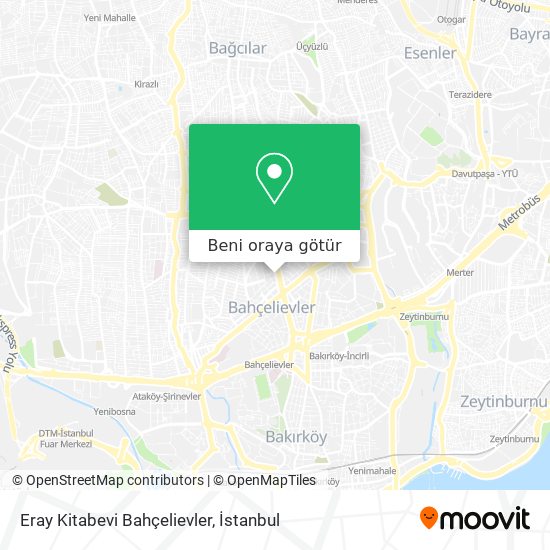 Eray Kitabevi Bahçelievler harita