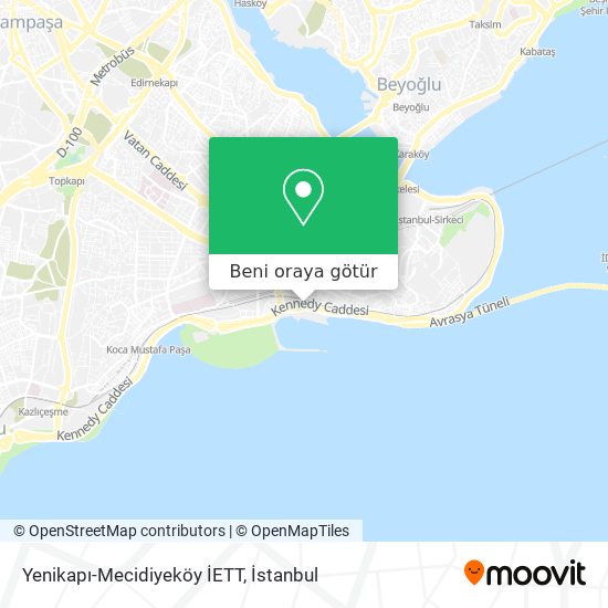 Yenikapı-Mecidiyeköy İETT harita