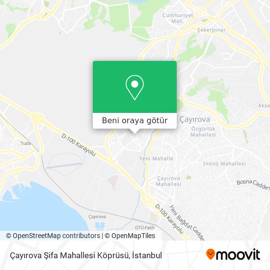 Çayırova Şifa Mahallesi Köprüsü harita