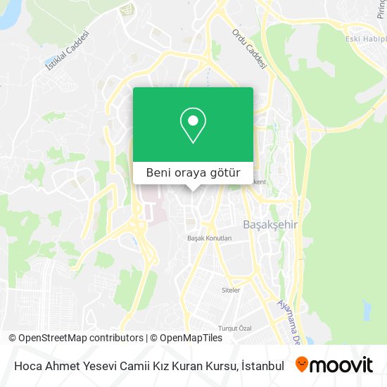 Hoca Ahmet Yesevi Camii Kız Kuran Kursu harita