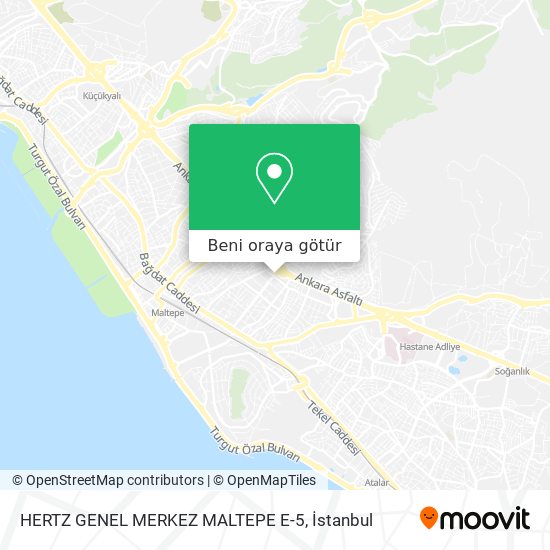 HERTZ GENEL MERKEZ MALTEPE E-5 harita