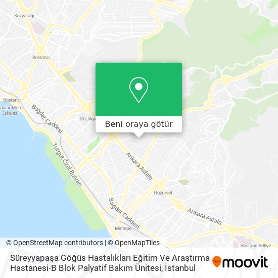Süreyyapaşa Göğüs Hastalıkları Eğitim Ve Araştırma Hastanesi-B Blok Palyatif Bakım Ünitesi harita