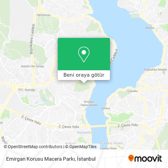 Emirgan Korusu Macera Parkı harita
