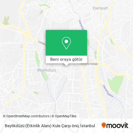 Beylikdüzü (Etkinlik Alanı) Kule Çarşı önü harita