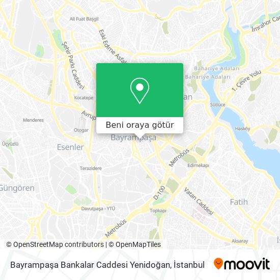 Bayrampaşa Bankalar Caddesi Yenidoğan harita