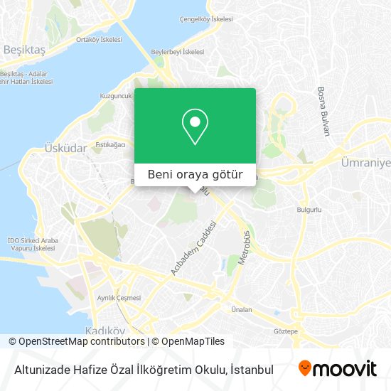 Altunizade Hafize Özal İlköğretim Okulu harita