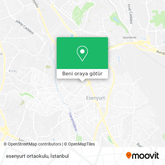 esenyurt ortaokulu harita
