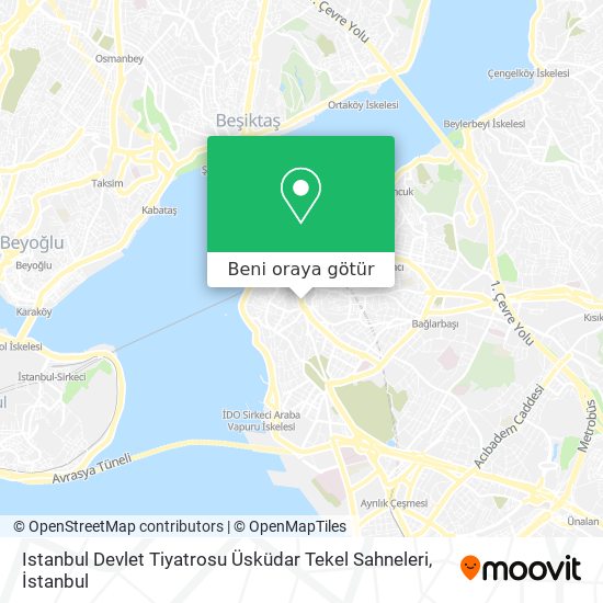 Istanbul Devlet Tiyatrosu Üsküdar Tekel Sahneleri harita