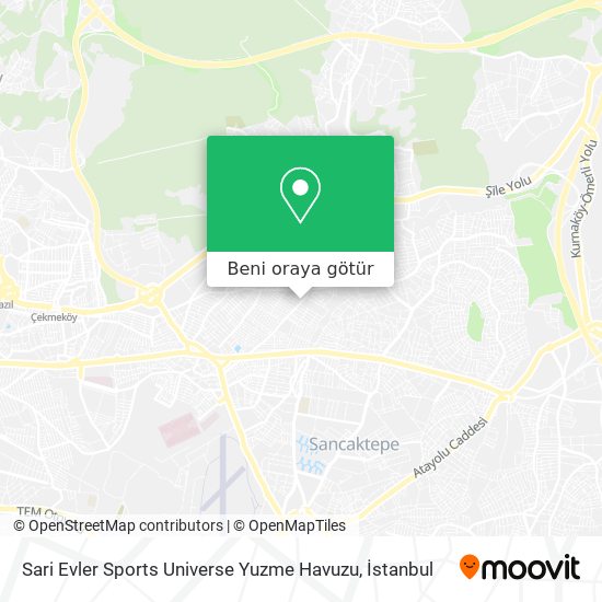 Sari Evler Sports Universe Yuzme Havuzu harita