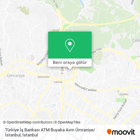 Türkiye İş Bankası ATM Buyaka Avm Ümraniye / İstanbul harita