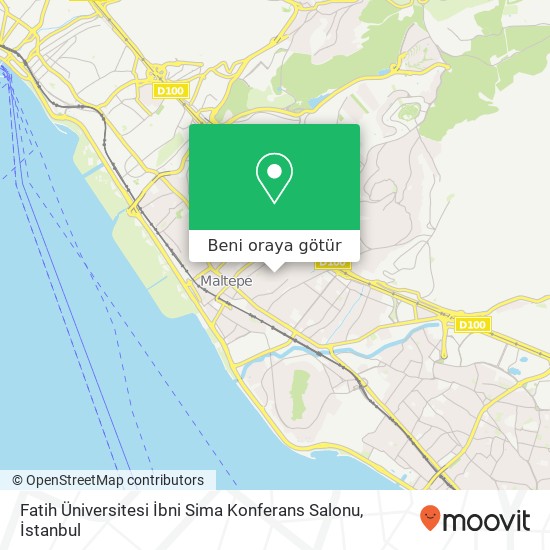 Fatih Üniversitesi İbni Sima Konferans Salonu harita