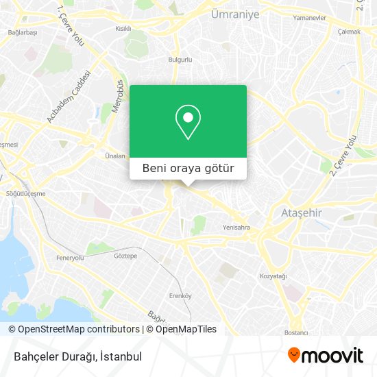 Bahçeler Durağı harita