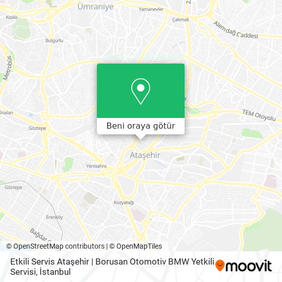 Etkili Servis Ataşehir | Borusan Otomotiv BMW Yetkili Servisi harita