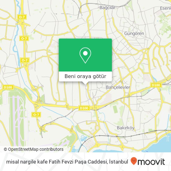 misal nargile kafe Fatih Fevzi Paşa Caddesi harita