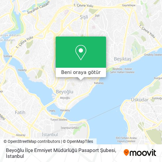 Beyoğlu İlçe Emniyet Müdürlüğü Pasaport Şubesi harita