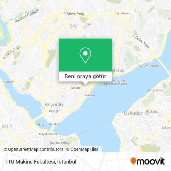 İTÜ Makina Fakültesi harita