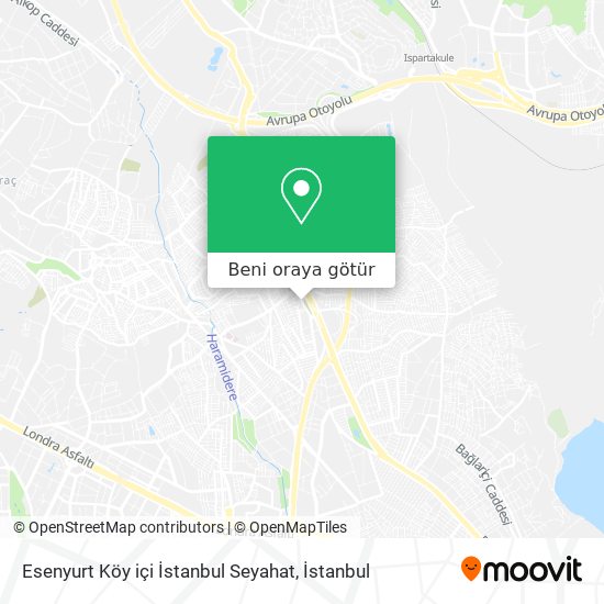 Esenyurt Köy içi İstanbul Seyahat harita