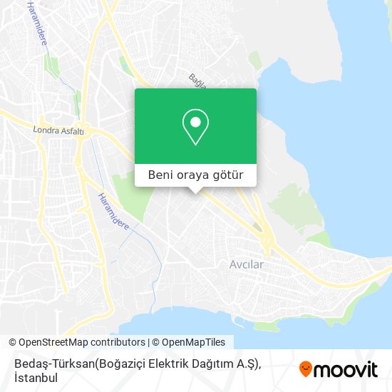 Bedaş-Türksan(Boğaziçi Elektrik Dağıtım A.Ş) harita