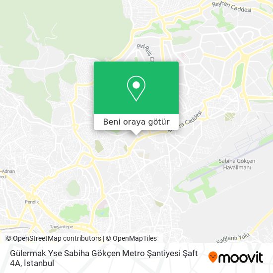 Gülermak Yse Sabiha Gökçen Metro Şantiyesi Şaft 4A harita