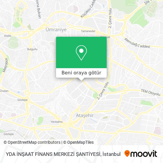 YDA İNŞAAT FİNANS MERKEZİ ŞANTİYESİ harita